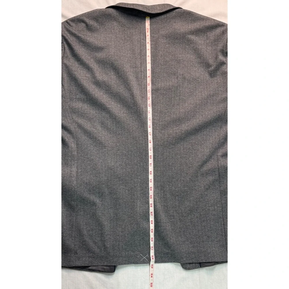 Stafford Big & Tall 52L Charcoal Herringbone Stretch Comfort Sport Coat Blazer